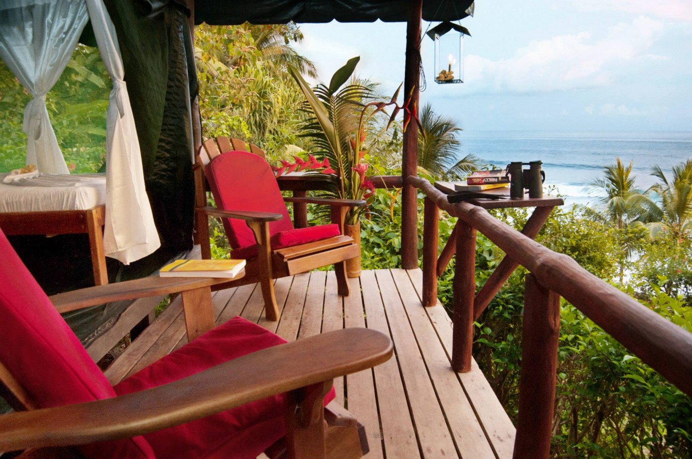 Udsigt ud over Stillehavet fra La Leona Ecolodge