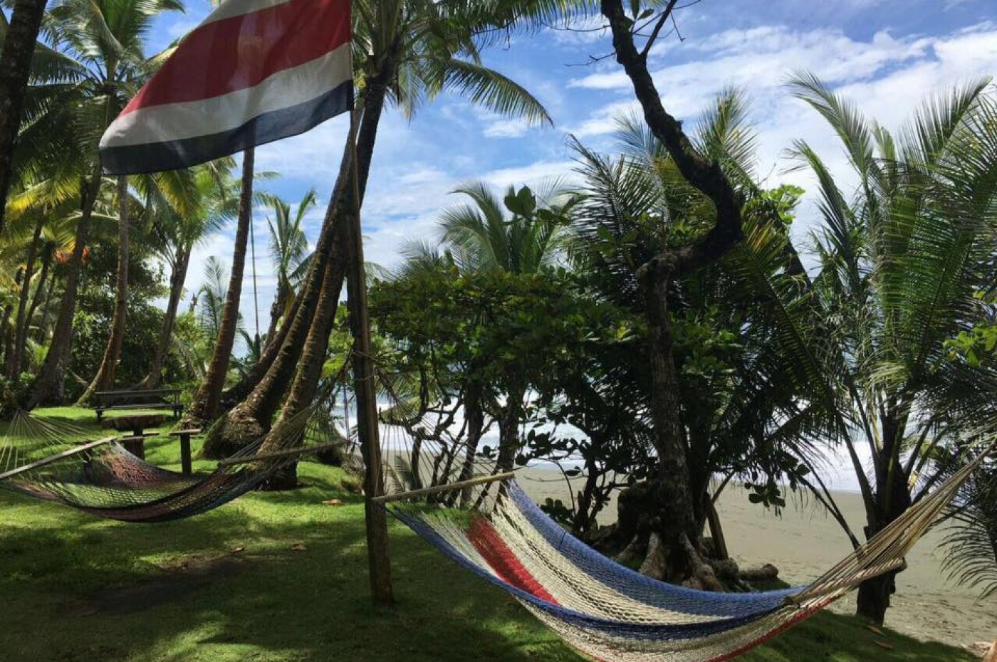 Hængekøjer og afslapning ved La Leona