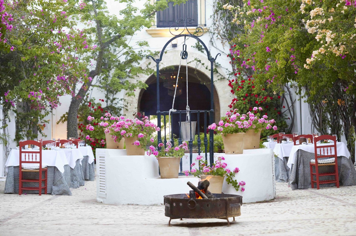 dinner med bål på Hacienda de San Rafael, Las Cabezas, Andalusien
