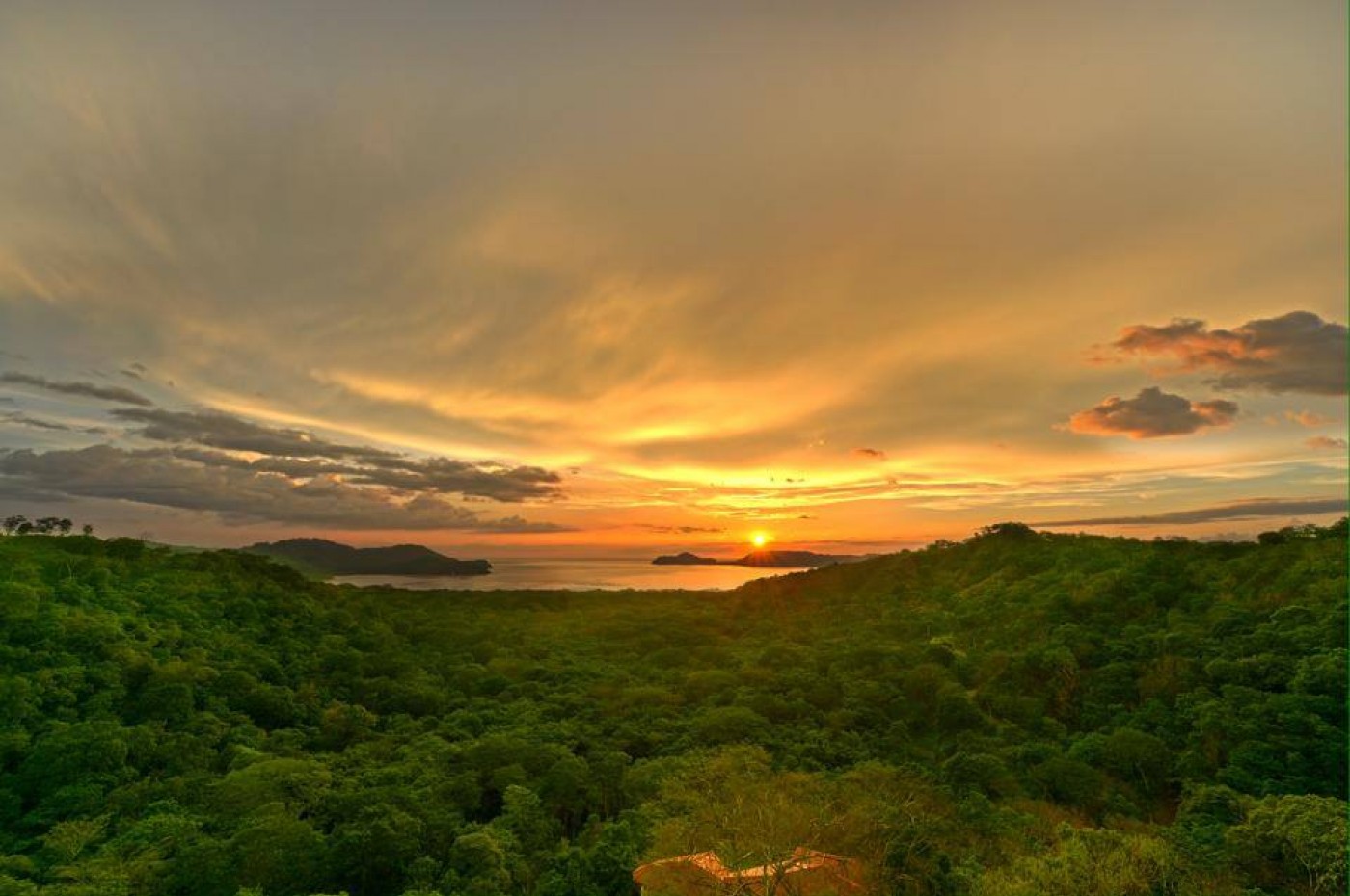 Costa Rica solnedgang