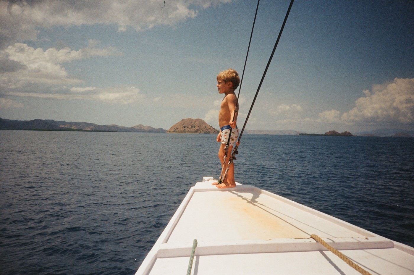 Boy on ship Indonesia