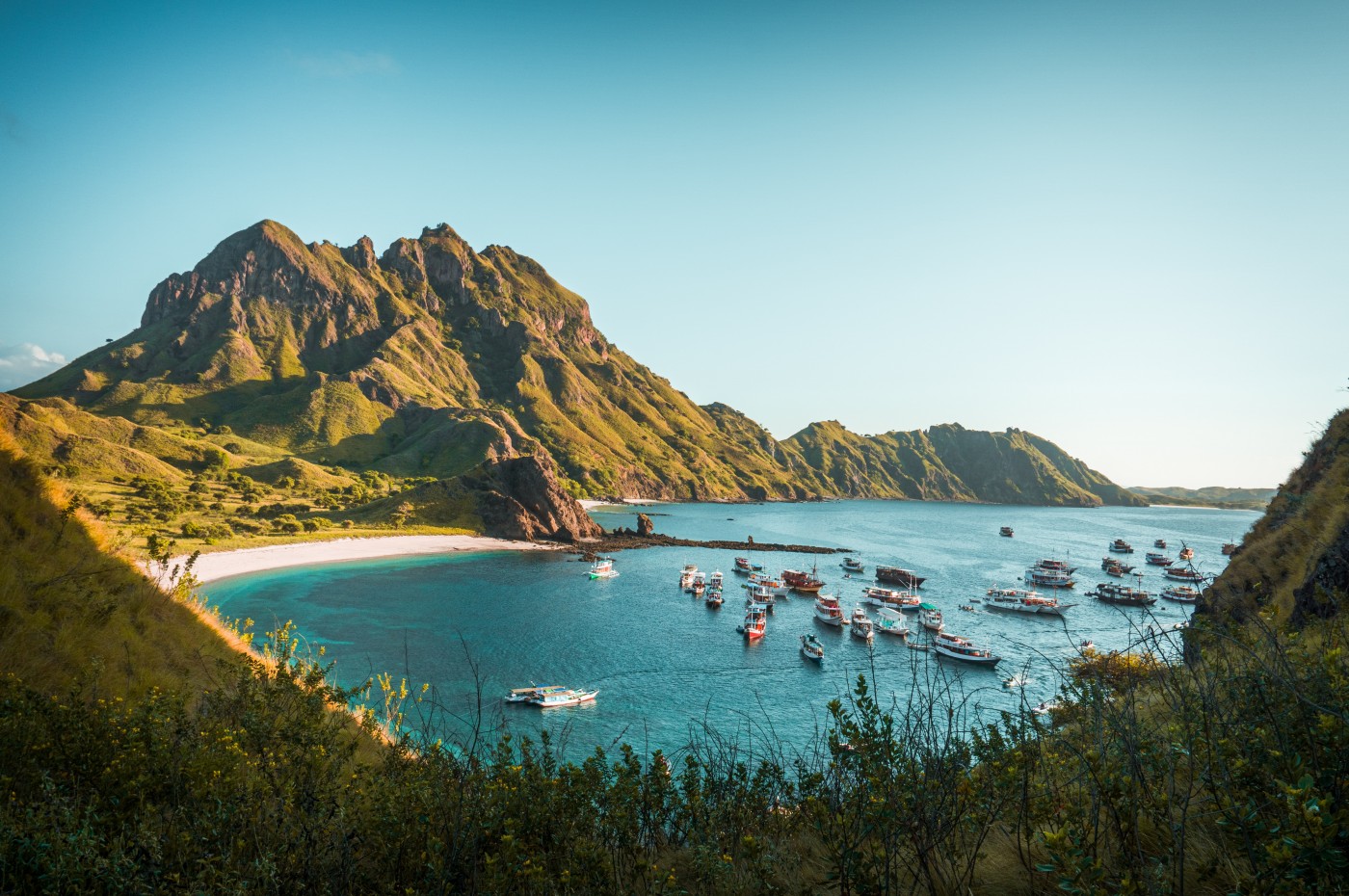 Boats near Komodo