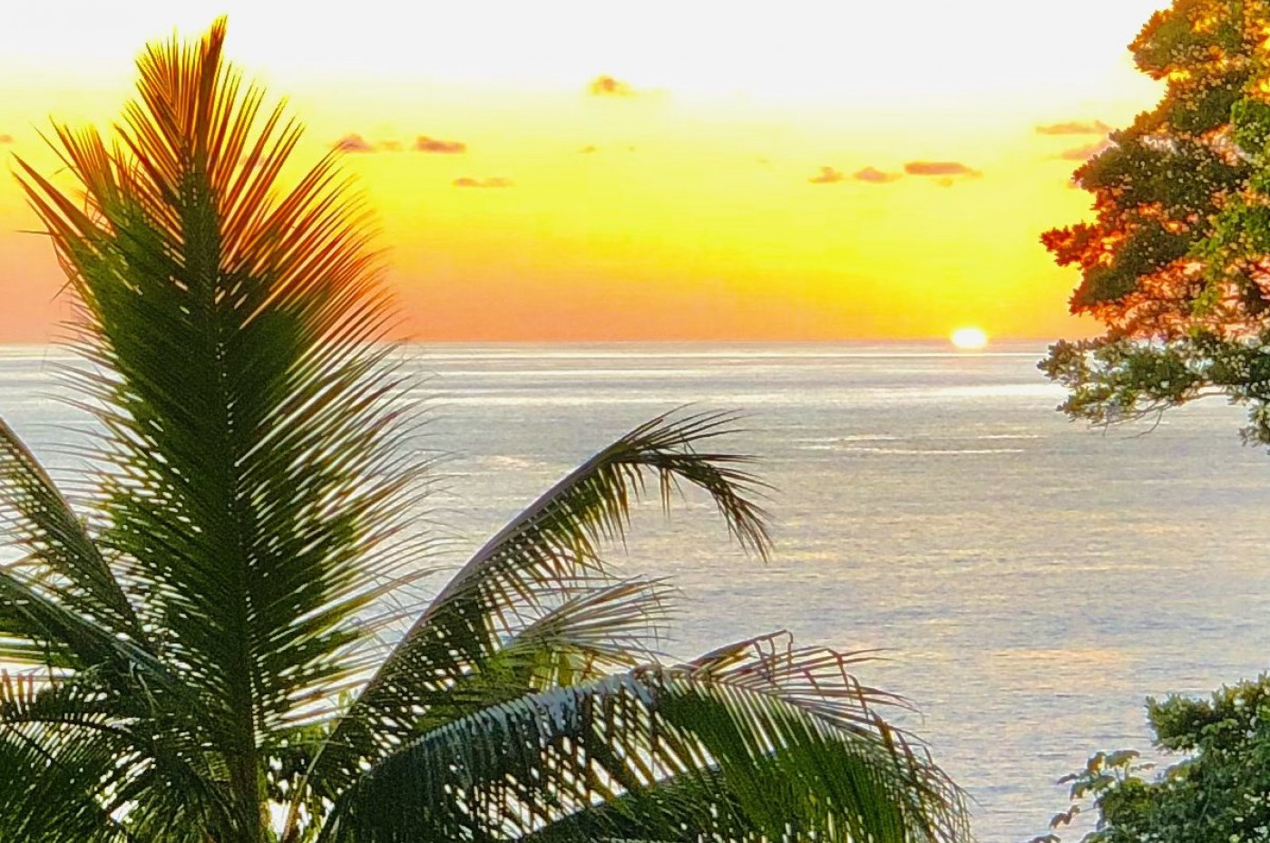 Solnedgang fra Villas Azul Playa Ballena, Costa Rica
