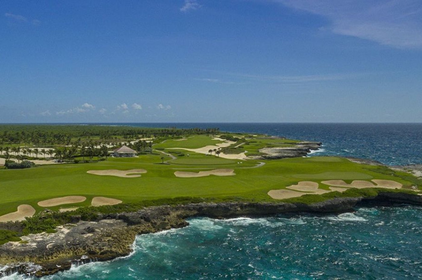Golfbane ved havet på Tortuga Bay Hotel at Punta Cana Resort & Club, Punta Cana, Den Dominikanske Republik