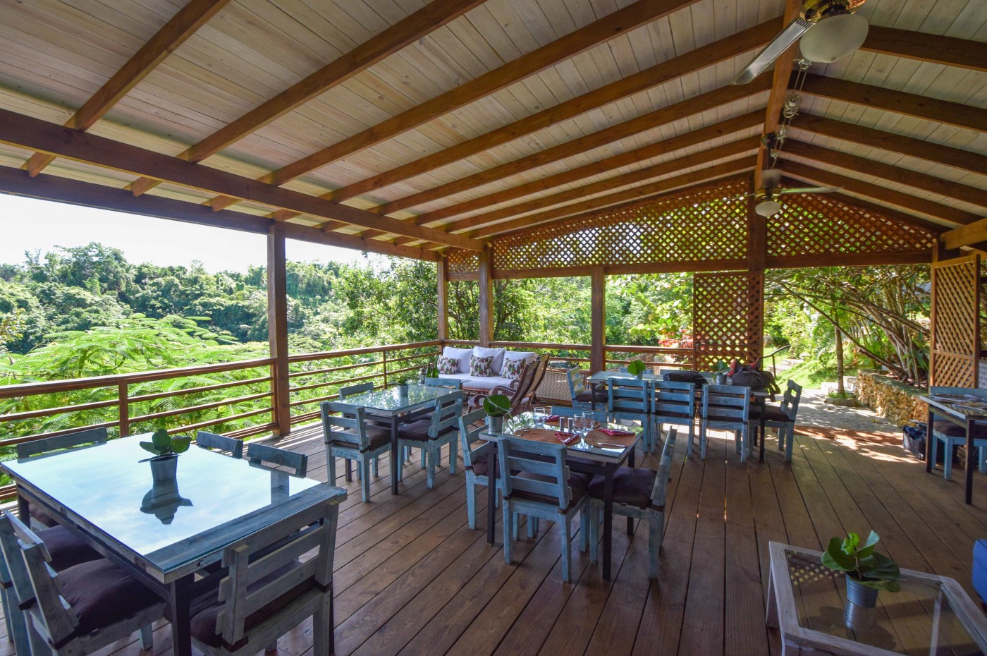 restaurant på Clave Verde Ecolodge, Las Terrenas, Samana-halvøen
