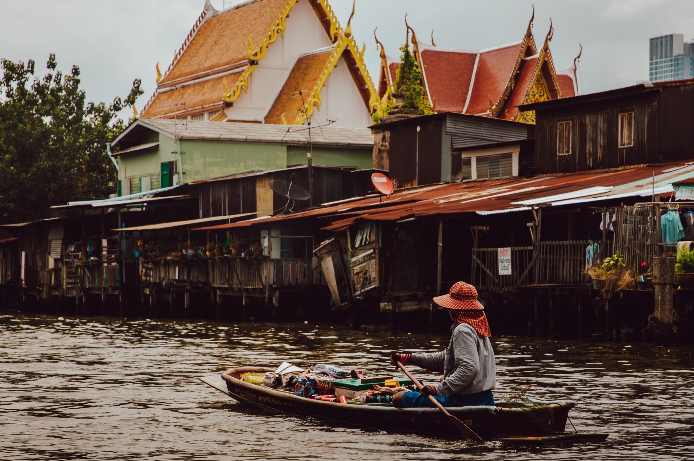 sailing on the canal, Bangkok, Thailand