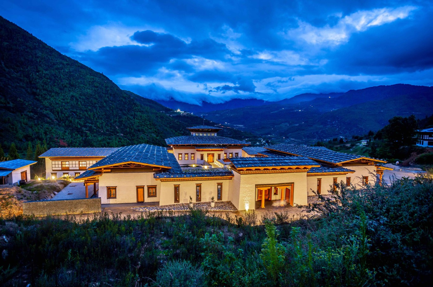 aerial, Bhutan spirit sanctuary, paro, bhutan