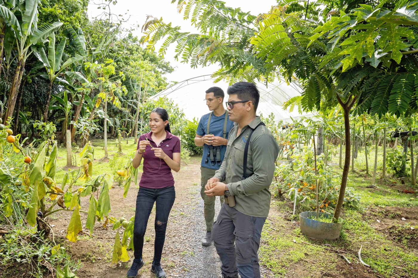 mennesker på farm tour på Maquenque Ecolodge, Costa Rica