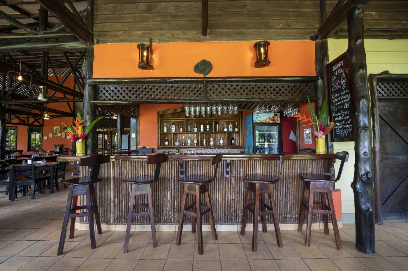 bar og restaurant på Maquenque Ecolodge, Costa Rica