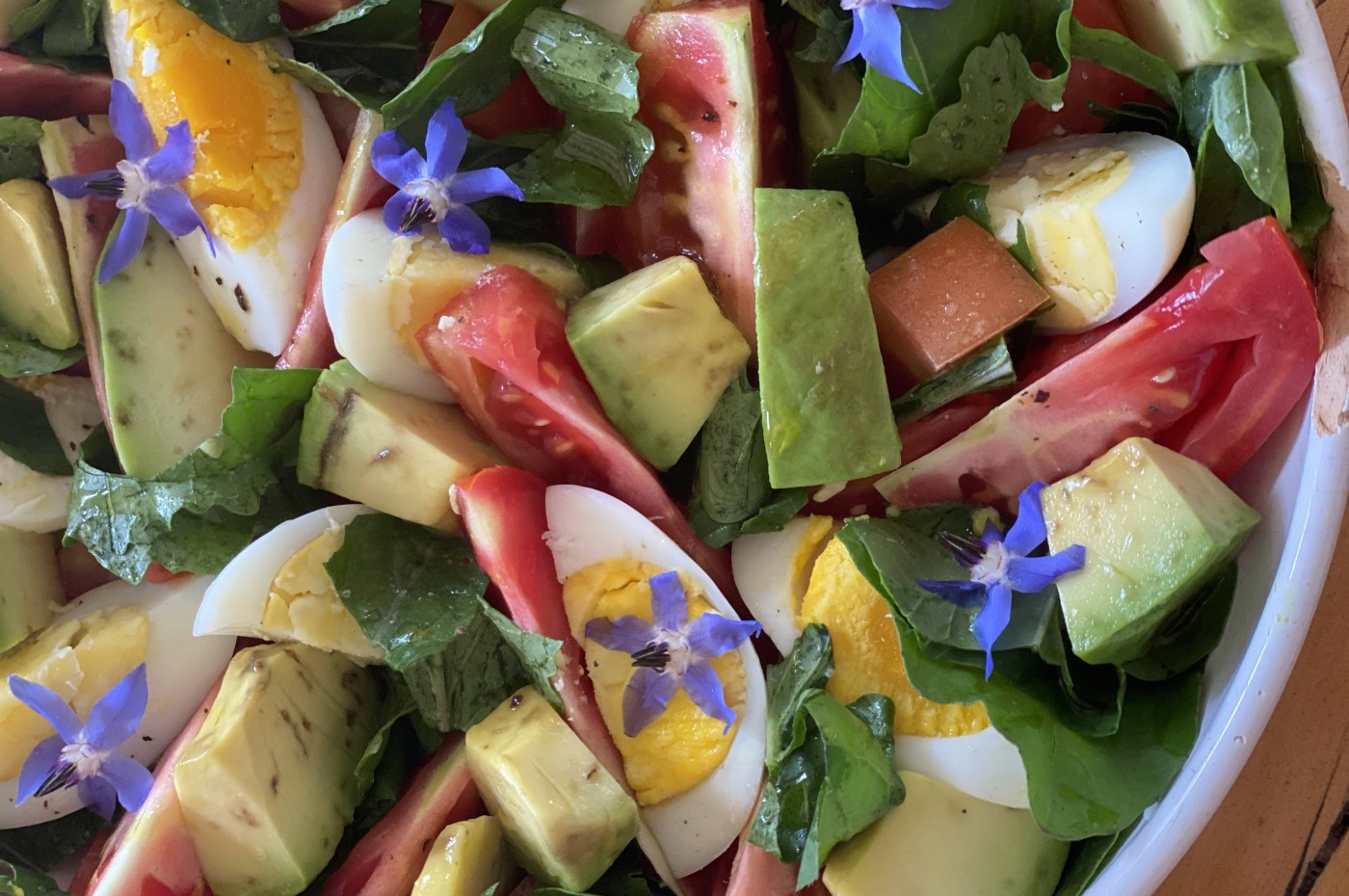 flower salad, El Karama Lodge, Laikipia, Kenya