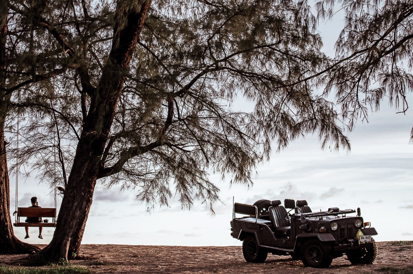 strand og jeep, BABA Ecolodge, Koh Phra Thong, Thailand