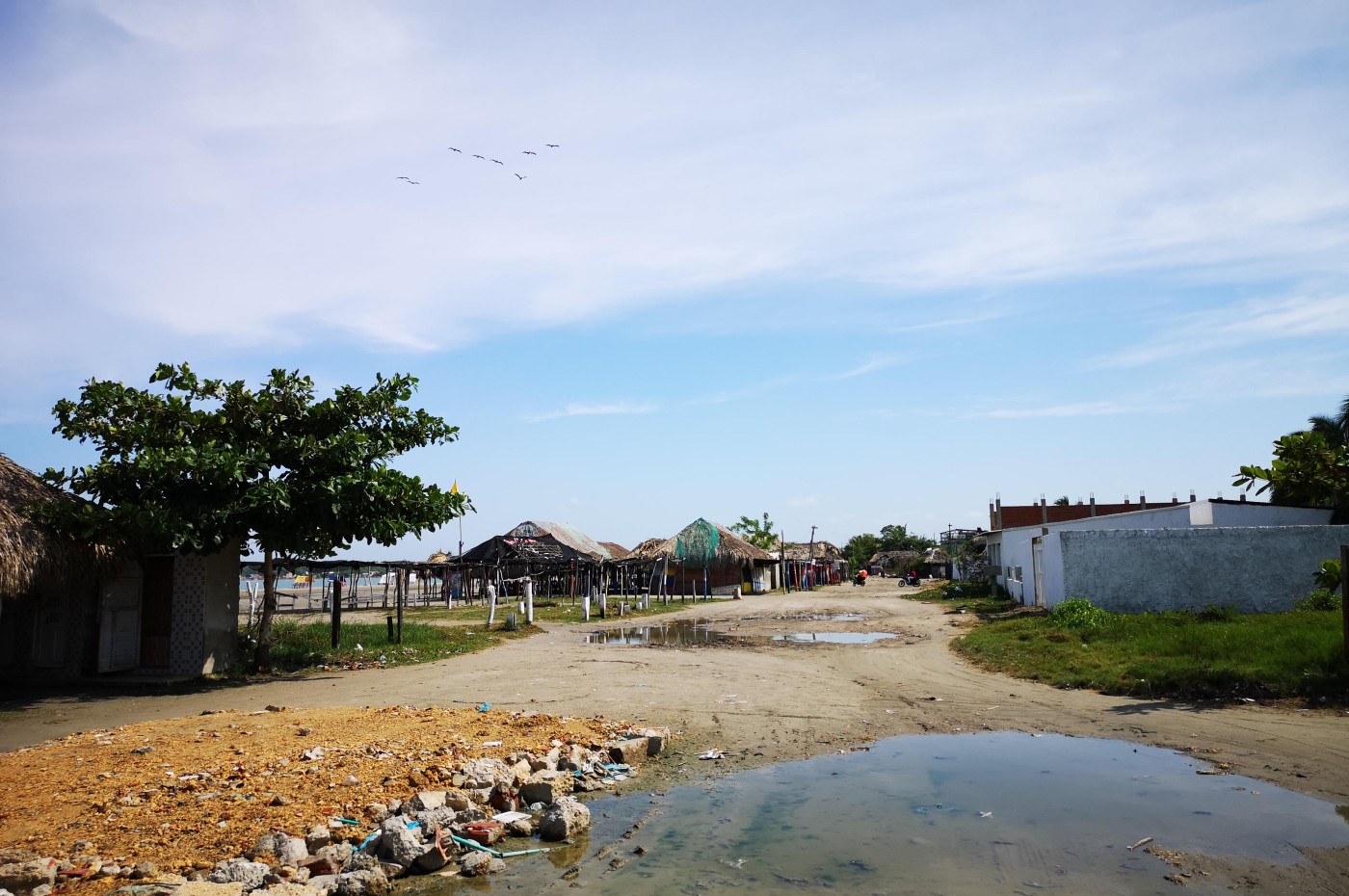 Lokal fiskerlandsby, Cartagena, Colombia