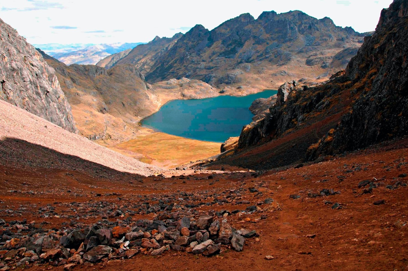 Peru, mountains and lake
