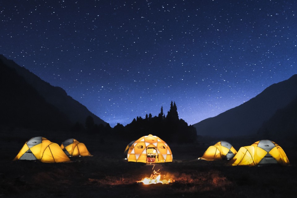 nattehimmel, Comfort Camp, Bhutan